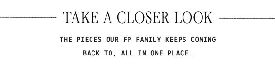 Elegant header text reading "OUR CURRENT MUST-HAVES" with decorative horizontal lines and subtitle about trending items