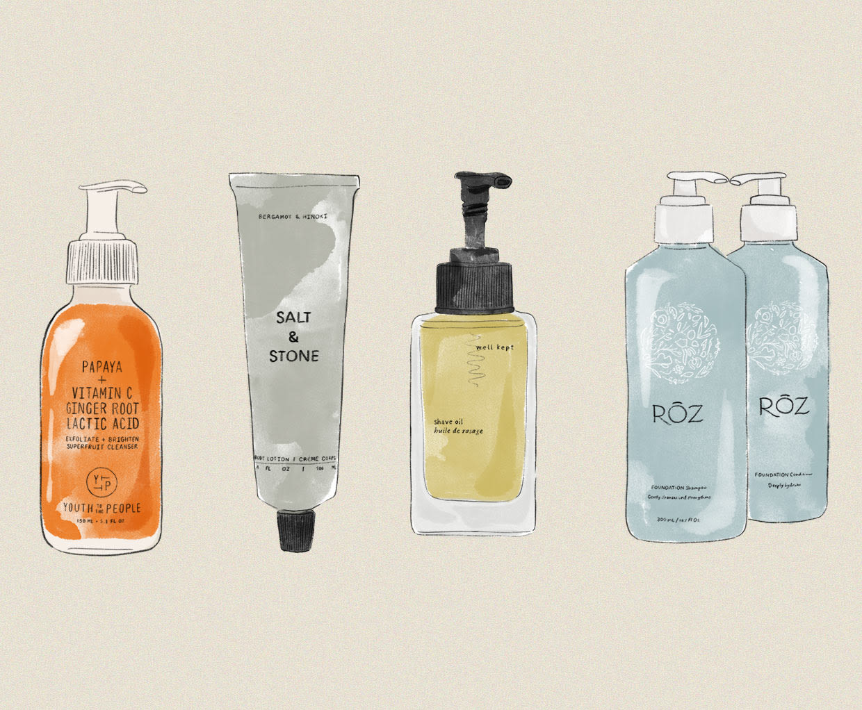 Drawings of body products