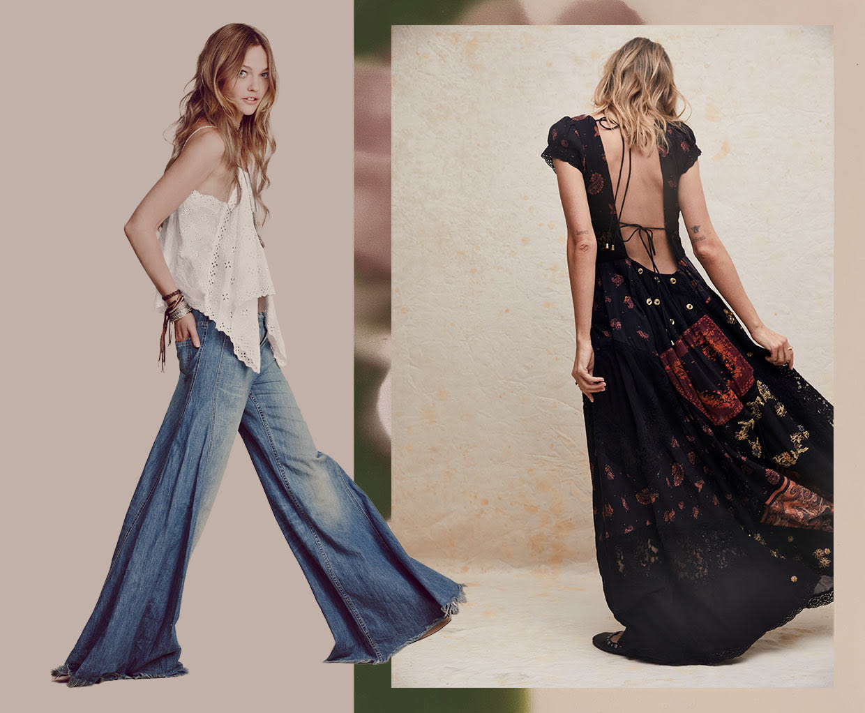 Girls wearing boho outfits