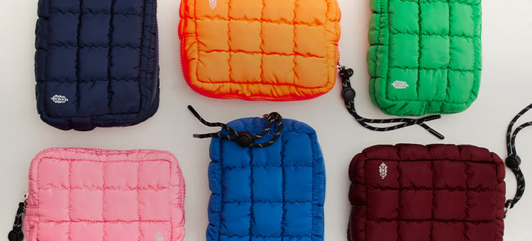 The Quilted Collection: Our most essential fabric in staple silhouettes made to hold your must-haves.