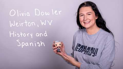 Olivia Dowler, a History and Spanish major from Weirton, West Virginia.