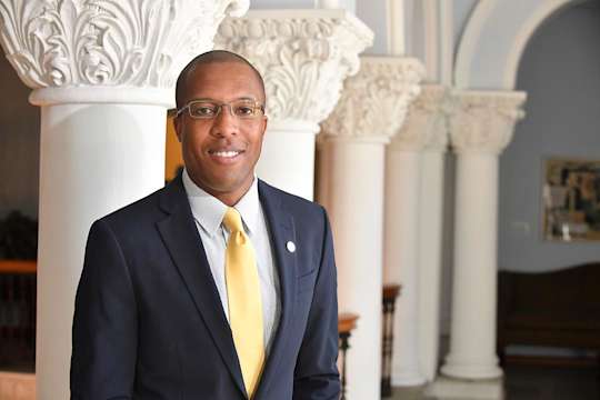 Portrait of Dr. Damien Clement in Stewart Hall