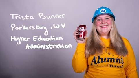 Trista Bunner, higher education administration student from Parkersburg, West Virginia.