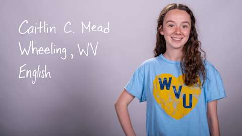 Caitlin Mead, English major from Wheeling, West Virginia.