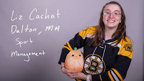 Liz Cachat, sport management major from Dalton, Massachusetts.