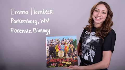 Emma Hornbeck, forensic biology major from Parkersburg, West Virginia.