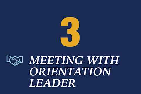Step 3. Meeting with Orientation Leader