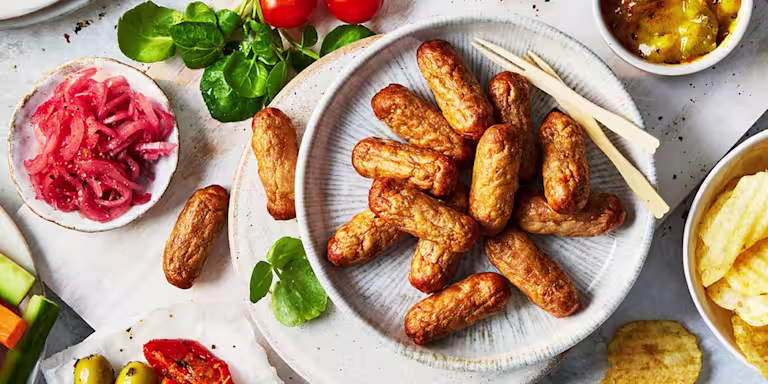cocktail sausages full bleed
