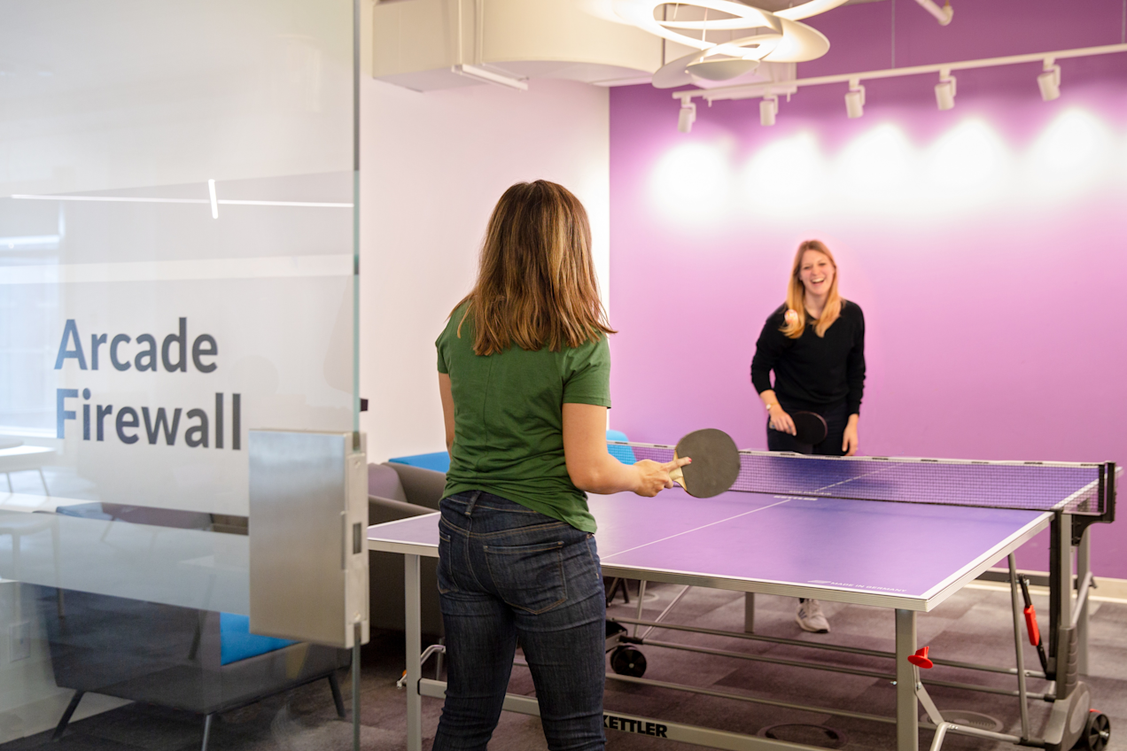 Borrowell Team Members Playing Ping Pong