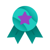 Ribbon with a start on it