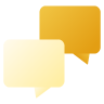 Two speech bubbles
