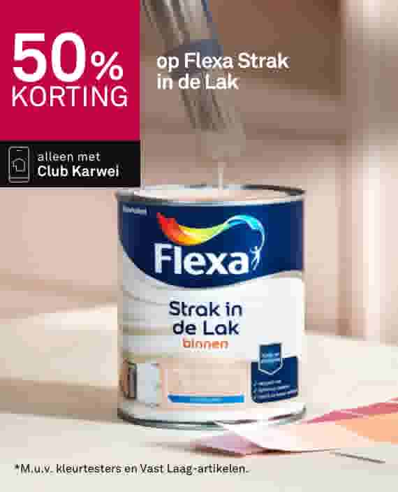 50% korting op Flexa Strak in de Lak
