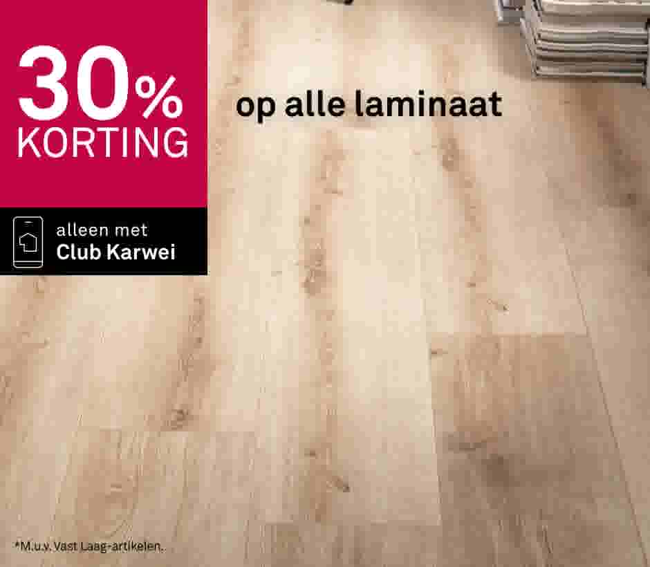 30% korting op alle laminaat