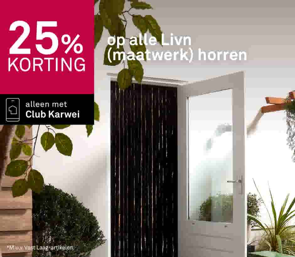 25% korting op alle Livn (maatwerk) horren