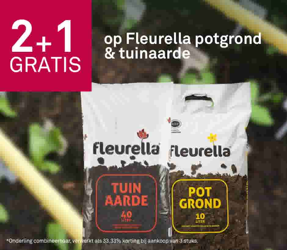 2+1 gratis op Fleurella potgrond & tuinaarde