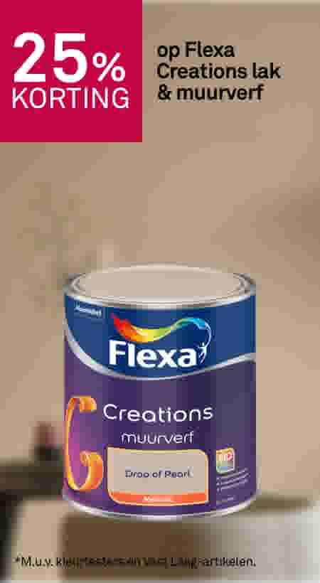 25% korting op Flexa Creations lak & muurverf
