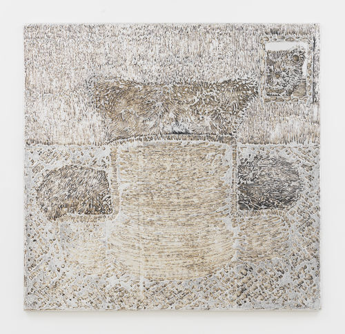 Nathaniel de Large
Urus Horribilis, 2020
Aluminum on wood panel, wax
52.5 x 54.5 inches
133.4 x 138.4 cm