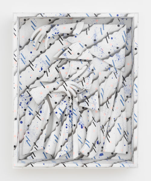 Anya Kielar
Berlin , 2019
paint, linen fabric, foam, aqua resin, wood and plexiglass
38.25 x 30.25 x 7.25 inches
97.2 x 76.8 x 18.4 cm
