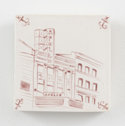 Patrice Renee Washington
Showtime, 2021
Glazed stoneware, grout, wood, cement board
5 x 5 inches
12.7 x 12.7 cm