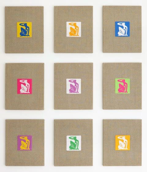 Elaine Reichek
Swatches, Matisse 1-9, 2007
Digital embroidery on linen
12 x 10 inches
30.5 x 25.4 cm
Overall 41 x 35 inches (104.1 x 88.9cm) each panel 12 x 10 in. (30.5 x 25.4 cm)
Edition 1 of 3, with 1 AP