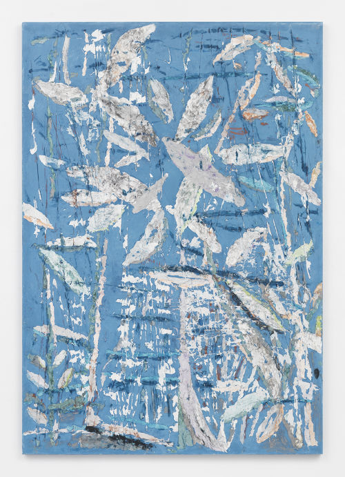 Johannes VanDerBeek
Primitive Landscape (Suspended Leaves), 2015
Aqua-Resin, fiberglass, steel, clay, silicone, paint
65 x 45 inches
165.1 x 114.3 cm