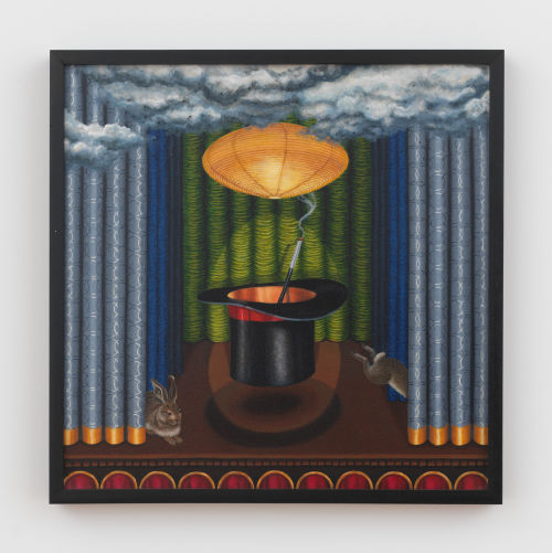 Kathleen Herlihy-Paoli
The Magician Vanishes, 2019
Oil on canvas with beads
20 x 20 inches (50.8 x 50.8 cm)
(Inventory #KHP100)