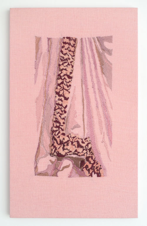 Elaine Reichek
Tissot Ruffle, 2020
Digital embroidery on linen
18 x 11 inches
45.7 x 27.9 cm