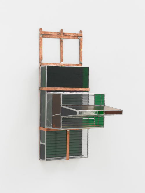 Matthew Fischer
Amber/Green Tollbox, 2021
Stained glass, copper, screws
24 x 10 x 13.5 inches
61 x 25.4 x 34.3 cm