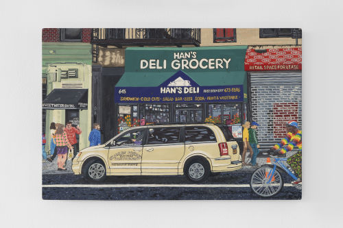 Nicholas Buffon
Han's Deli (the Remains of Pfaff's), 2019
Acrylic paint, gouache, carbon transfer and primer on maple panel
6.5 x 6.75 x .75 inches
16.5 x 17.1 x 2 cm