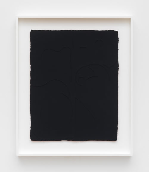 Tracy Thomason
Black Stem, 2022
Embossed cotton, dispersed pigments, and gouache
Unframed 20 x 16 inches (50.8 x 40.6 cm)
Framed 25 x 21 inches (63.5 x 53.3 cm)