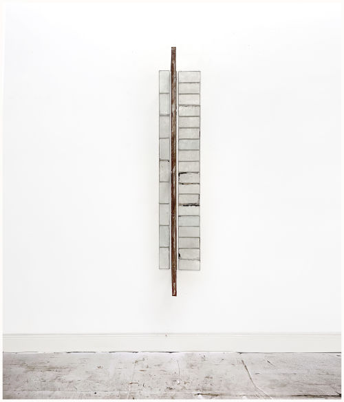 Anneke Eussen
Inner architecture 07, 2022
Metal frame, antique glass, nails
55.91 x 11.81 x 17.32 inches
142 x 30 x 44 cm