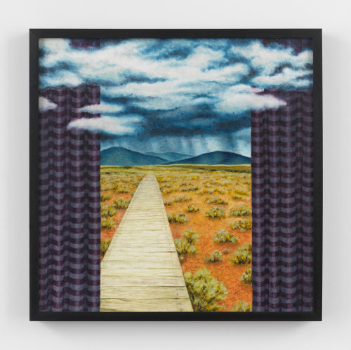 Kathleen Herlihy-Paoli
The Long Road to Jan. 20, 2021, 2020
Oil on canvas with beads
21 x 21 inches
53.3 x 53.3 cm