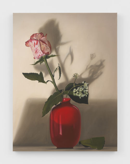 Cait Porter
Rose with Red Vase, 2023
Oil on linen
40 x 30 inches
101.6 x 76.2 cm