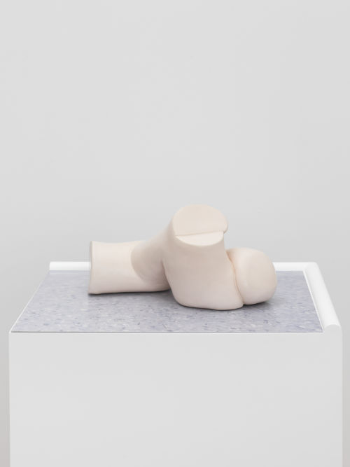 Ellie Krakow
Body Geometry (Pale and Soft), 2021
Glazed ceramic with custom pedestal
13 x 10 x 7 inches (33 x 25.4 x 17.8 cm)
(with pedestal: 20 x 15 x 47 inches)
(Inventory #EKW107)