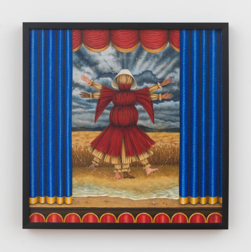 Kathleen Herlihy-Paoli
Roe, Row, Row!, 2021
Oil on canvas with beads
20 x 20 inches (50.8 x 50.8 cm)
(Inventory #KHP129)