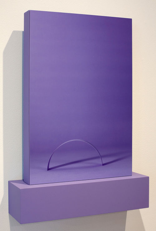 Ellie Krakow
Beige Negative Photo Panel #2 (Purple with Paper Arc & Purple with Paper Mask), 2017
Photos on aluminum, wood and paint
20 x 13.5 x 2 inches
50.8 x 34.3 x 5.1 cm