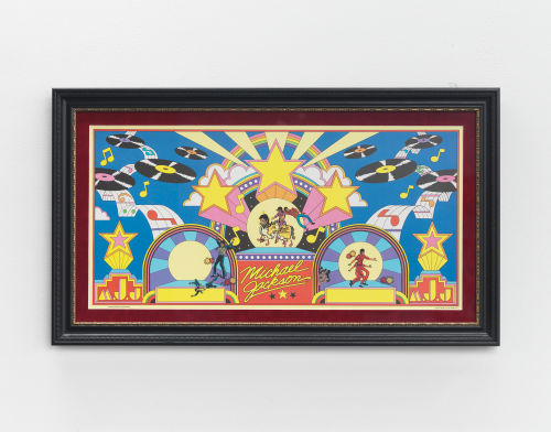 RJ Supa
King Michael Philip Jackson II – A Copy of a Copy (Colorforms ©, Triumph International, 1983), 2021
Colorforms©
17 x 28.5 inches
43.2 x 72.4 cm