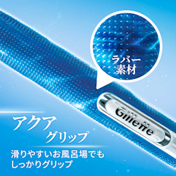 ラバー素材だから握りやすいアクアグリップ