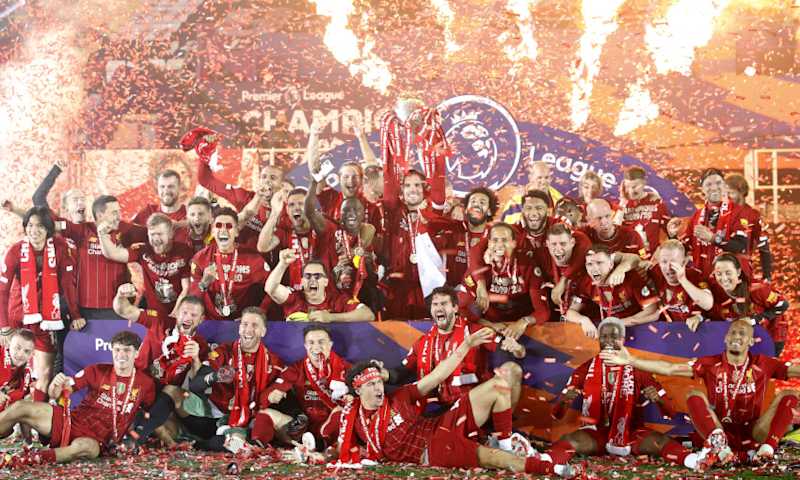 Liverpool Celebrates Winning the Premier League