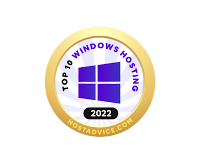 HostAdvice-Auszeichnung für „Top 10 Windows-Hosting"
