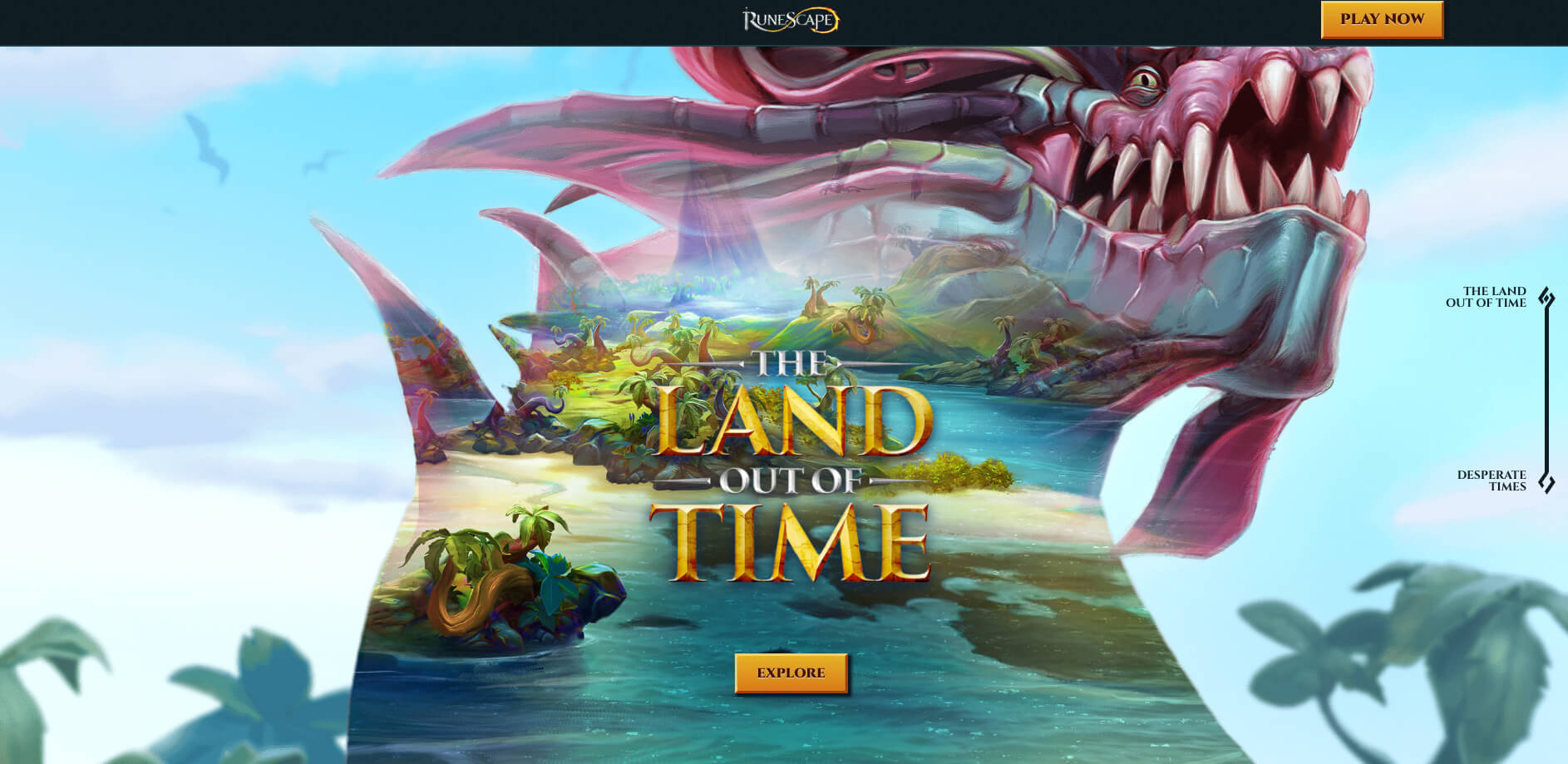 The World Out of Time mini-site A screenshot of the World Out of Time mini-site
