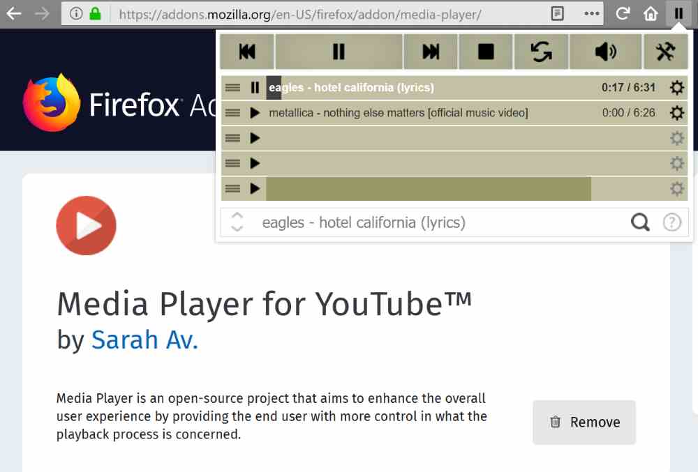 Media Player for YouTube