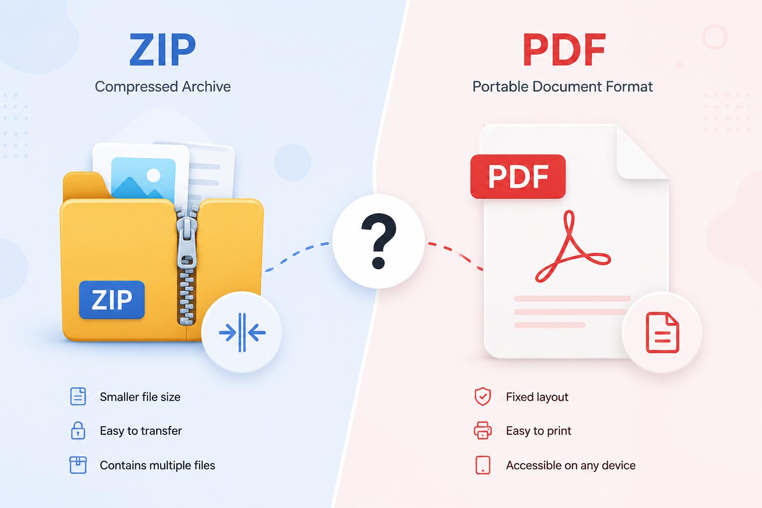 ZIP vs PDF: Which Format Should You Use? (When to Convert Both Ways)