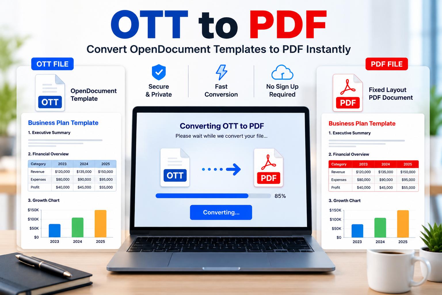 OTT to PDF: Convert OpenDocument Templates Without Losing Formatting