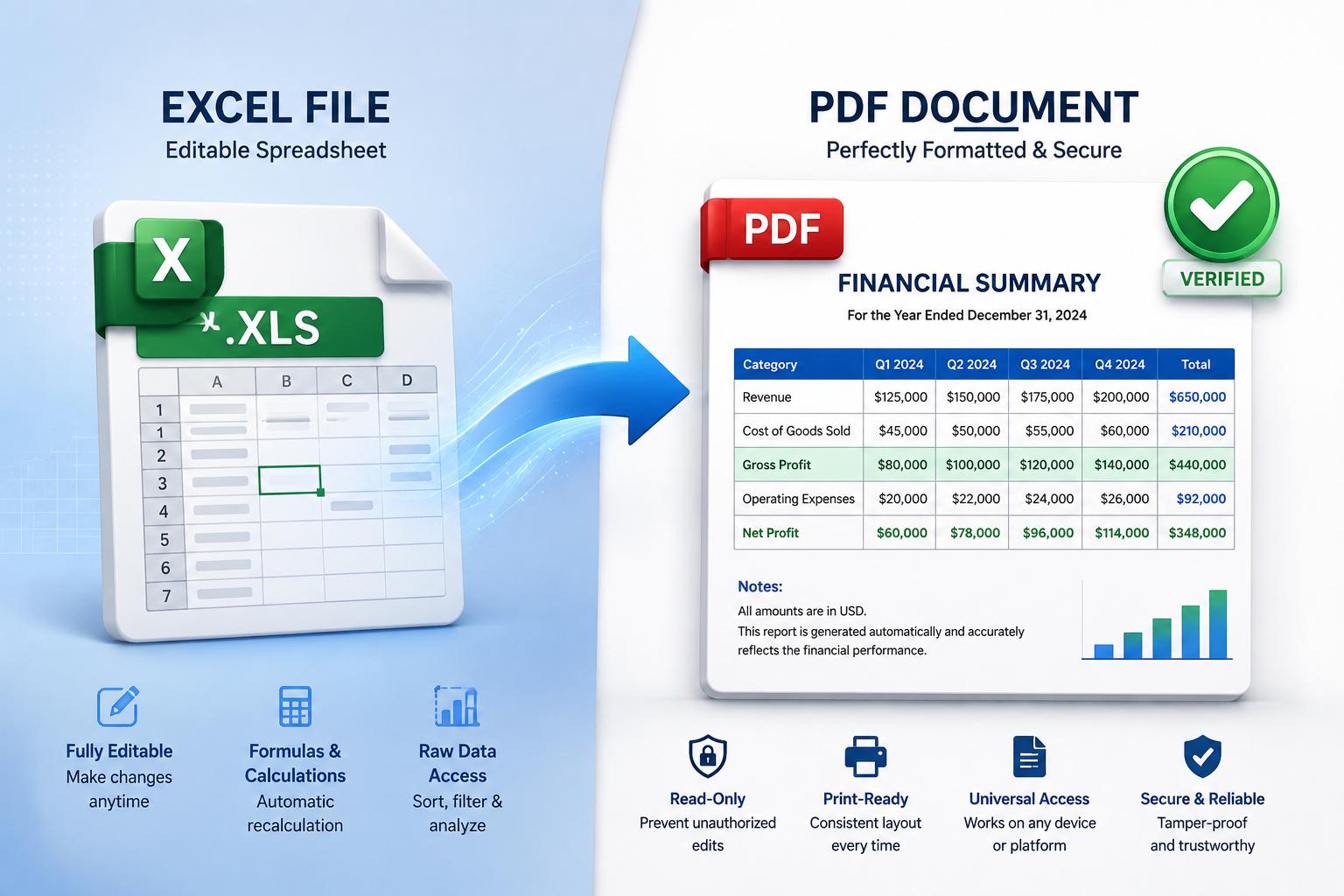 Convert XLS to PDF Online for Free | Preserve Excel Formatting