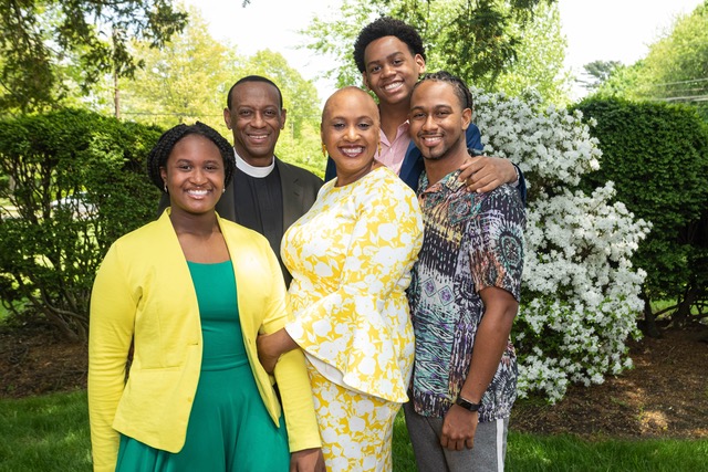 Fr Eddie Alleyne and his family