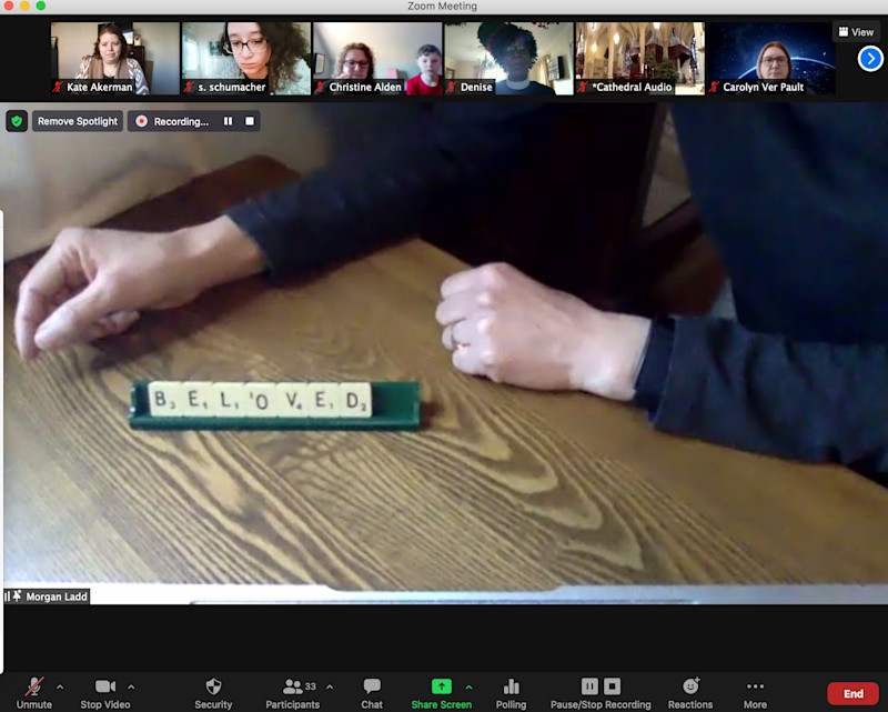 A screenshot of Fellowship in Faith on Zoom
