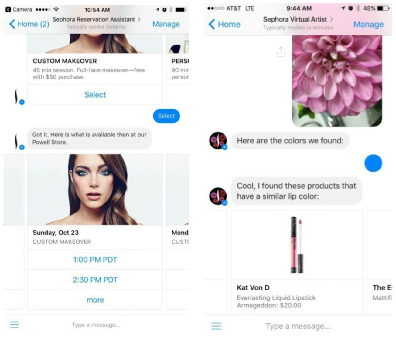 Sephora's machine learning-powered social media customer service chatbot  