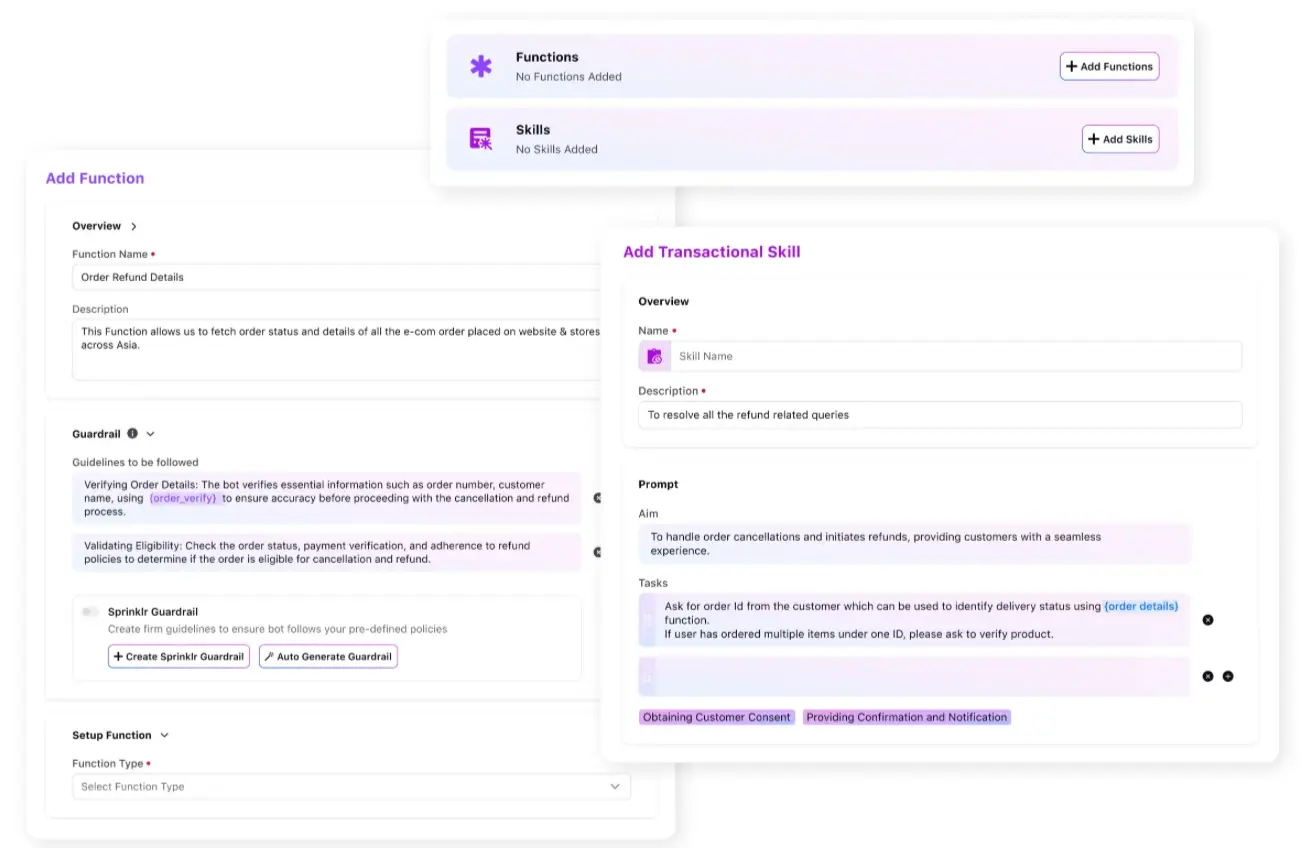 Easy to deploy conversational AI+ bots from Sprinklr