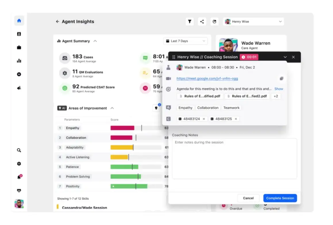 Real-time agent coaching opportunities identification with Sprinklr Service